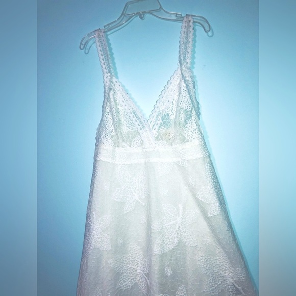 NWT Women's White Babydoll Mini Dress NWT - Picture 11 of 15